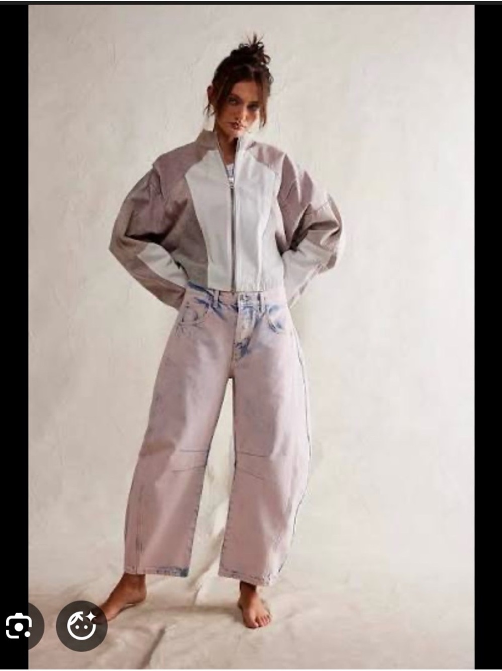 We The Free Pink Barrel Denim Jeans